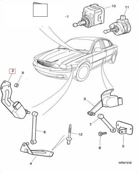 Αισθητήρας και ρυθμιστής ύψους φαναριών Jaguar X-TYPE ALL