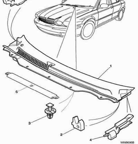 Κάλλυμα υαλοκαθαριστήρα Jaguar X-type all
