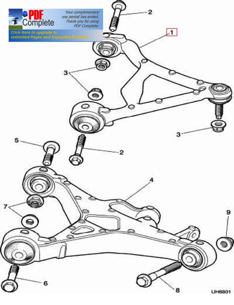 Ψαλίδι πίσω άνω και κάτω Jaguar S-Type ALL