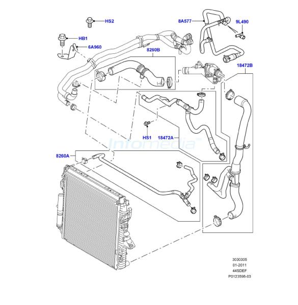 Κολάρα Ψυγείου Range Rover LT322 4400cc V8 Model2005-09