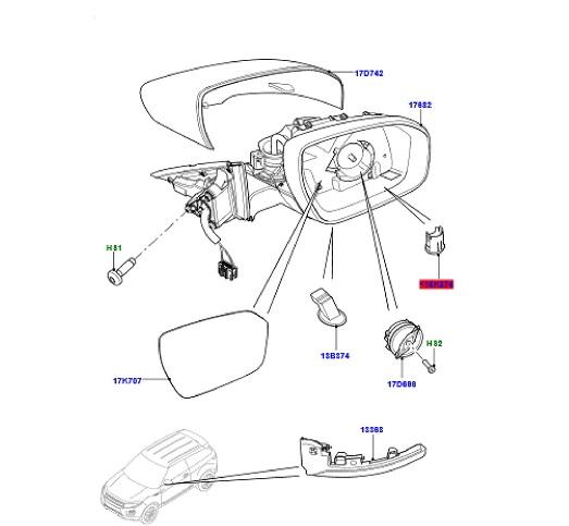 Καθρέπτης Range Rover Evoque Model2012-