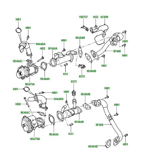 Βαλβίδα EGR και σωλήνας EGR Range Rover 3600cc V8 Diesel -Model 2009
