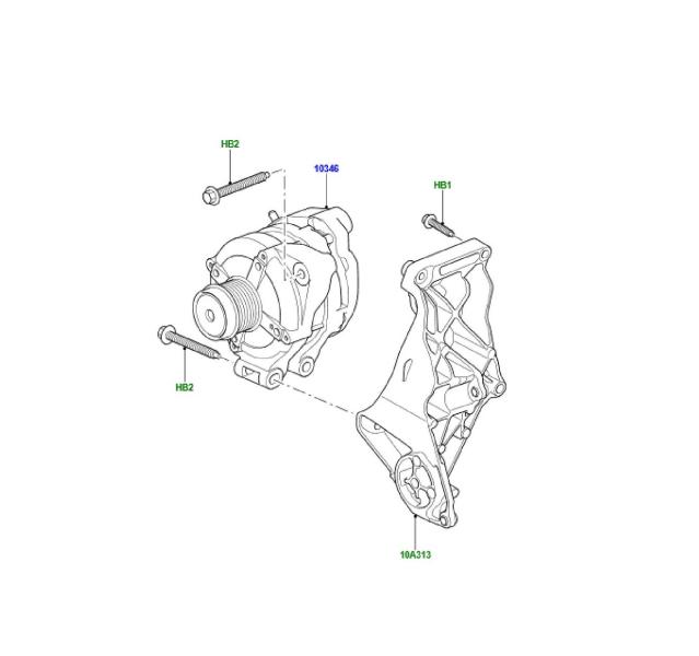 Δυναμό Range Rover Sport 2700cc V6 Diesel Model 2005-09