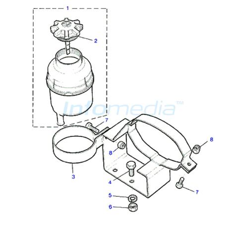 Δοχείο αντλίας υδραυλικού τιμονιού Discovery & Range Rover classic & Land rover 90-110 ALL