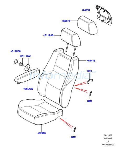 Κάθισμα εμπρός RH και LH Range rover sport Model2005-09