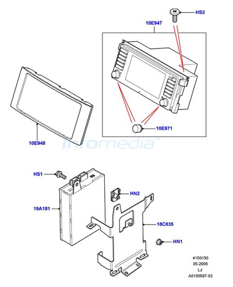 Radio Cd player Οθόνη και εγκέφαλος  Range Rover LT322 -M09
