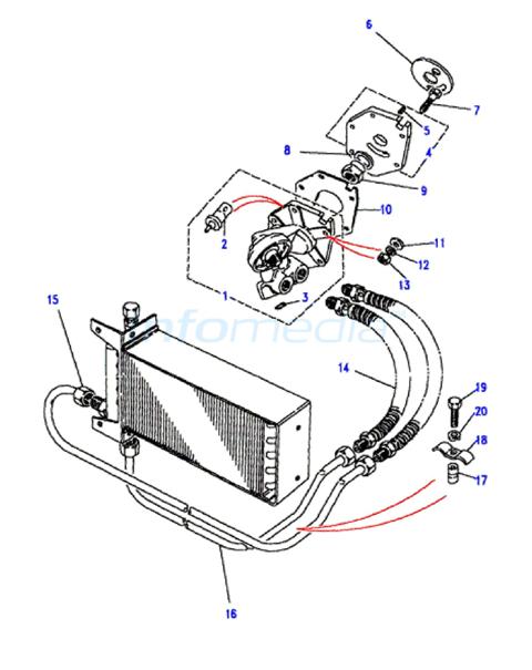 Μαρκούτσια ψυγείο λαδιού Land Rover 90-110 3500ccv V8 model1987-2006