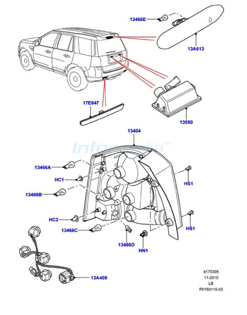 Φανάρια οπίσθια Freelander Model 2006-