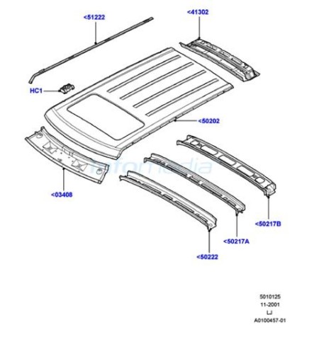 Ουρανός και διακοσμητικά Range Rover lt322 model 02-