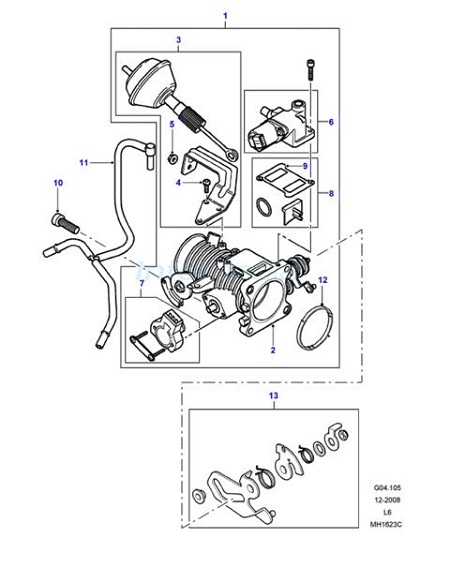 Air flow Freelander 2500cc v6