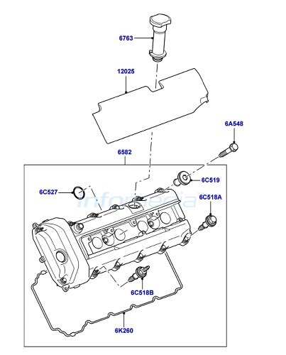 Καπάκι και φλάτζα και τάπα βαλβίδων Range Rover 4200cc V8 -Model2009