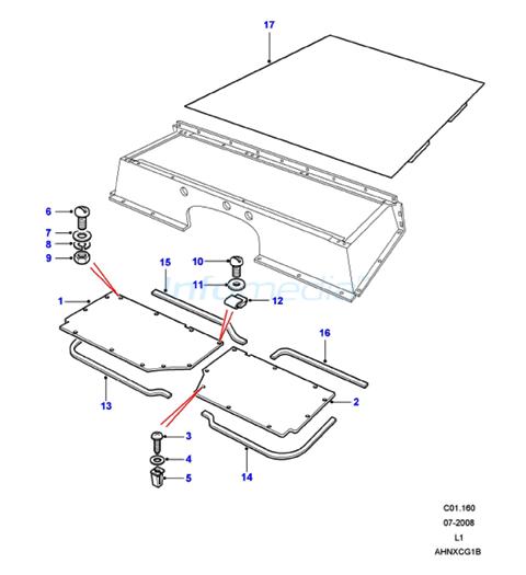 Πατώματα εμπρός και πάτωμα καρότσας Land Rover 90 -Model2006