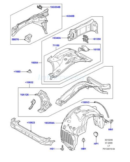 Ράμφος και σασί και θόλος range rover sport model 2005 - 2009