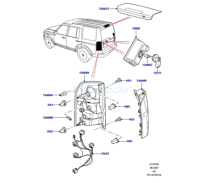 Φανάρια οπίσθια Discovery III Model 2005-09