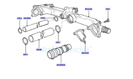 Σωλήνες νερού και o-ring range rover lt322 4400cc v8