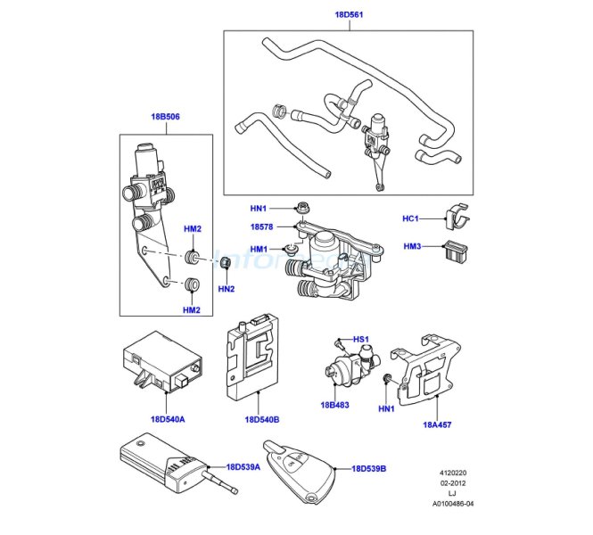 Βαλβίδα καλοριφέρ Range Rover LT322 4400cc V8 -Model2009