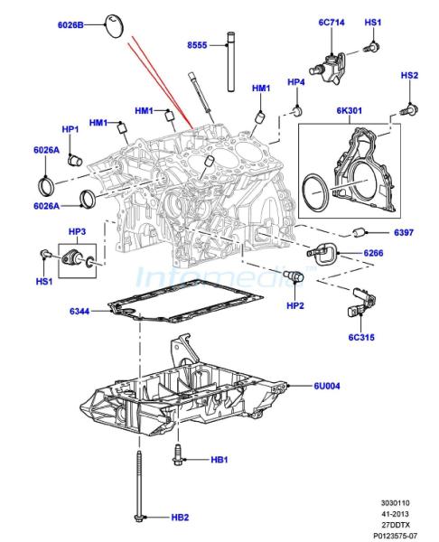 Τσιμούχες στροφάλου και φλάτζα κάρτερ Range Rover Sport 2700cc V6 Diesel -Model2009