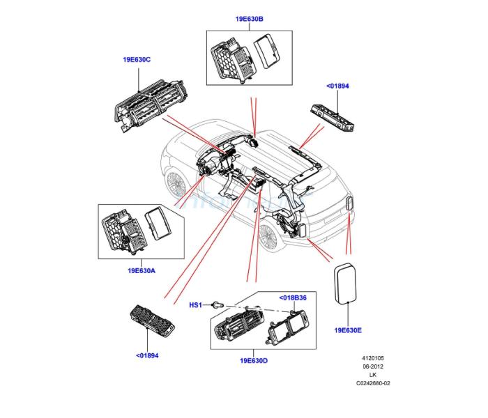 Αεραγωγοί πίσω Range Rover Voque Model2013-