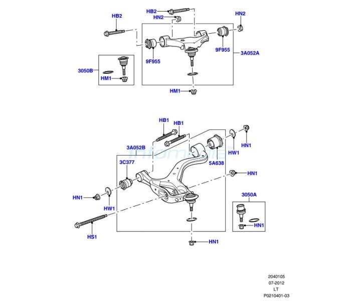 Ψαλίδια και συνεμπλόκ εμπρός Range Rover Sport Model2010-13