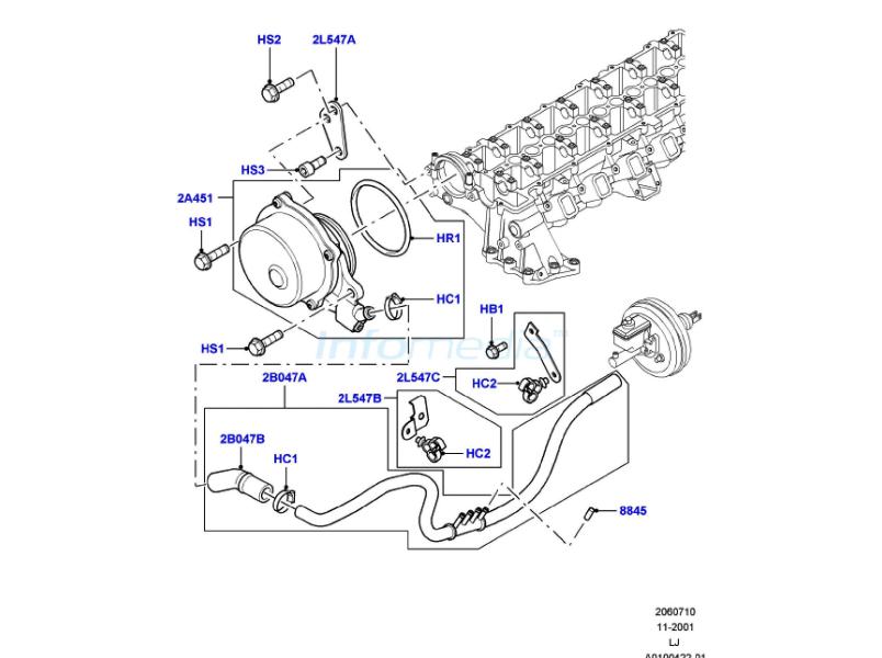 Σωληνάκι σέρβο και vacum Range Rover LT322 -Model2009