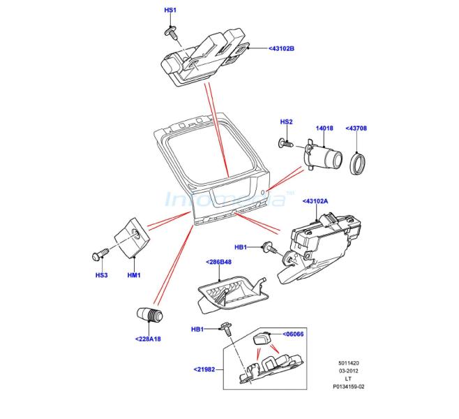 Κλειδαριά και αφαλός 5ης πόρτας Range Rover Sport -Model2009