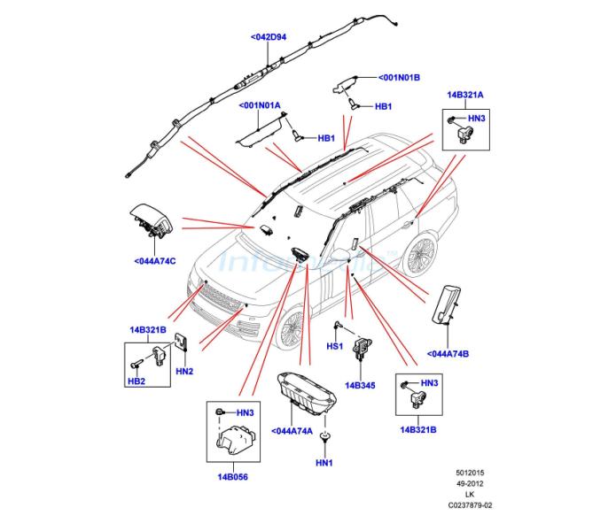 Αερόσακοι Range Rover Voque Model 2013-