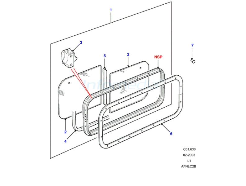 Τζάμι πλαινό και λάστιχα Land Rover 90 - 110 model 1986 - 2006 με Hard Top