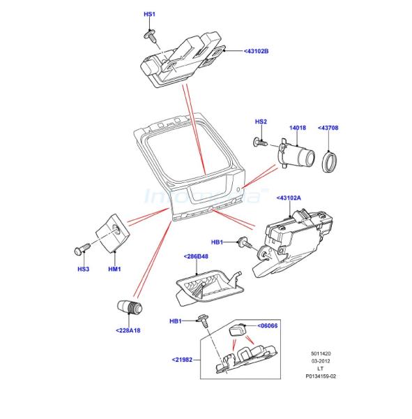 Κλειδαριές 5ης πόρτας Range Rover Sport Model2002-09