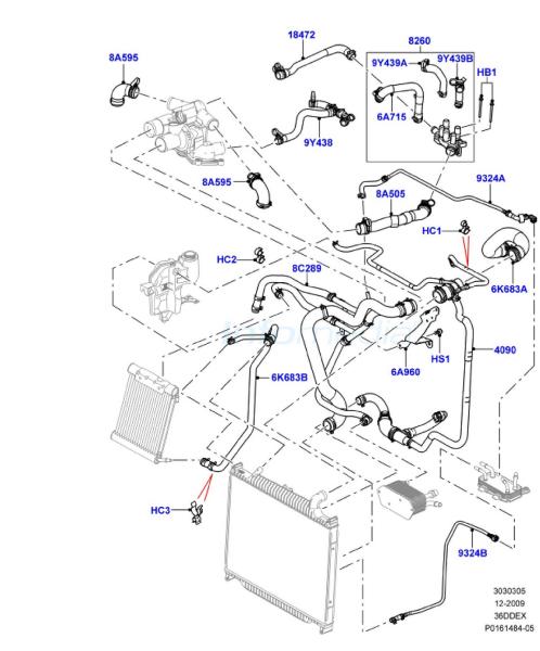 Κολάρο ψυγείου και καλοριφέρ Range Rover LT322 3600cc V8 Diesel -Model2009