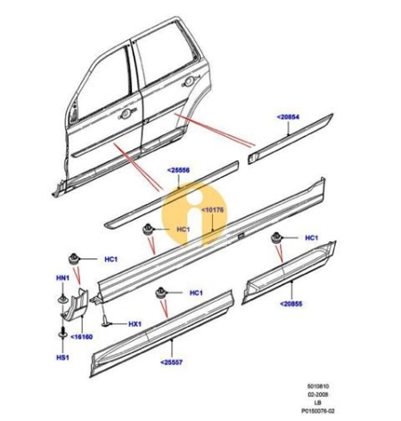 Διακοσμητικά - μασπιέ - κλιπ πόρτας Freelander M06-