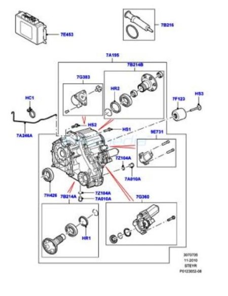Διαφορικό εμπρός (transfer) range rover sport 2700cc diesel και 4200cc v8