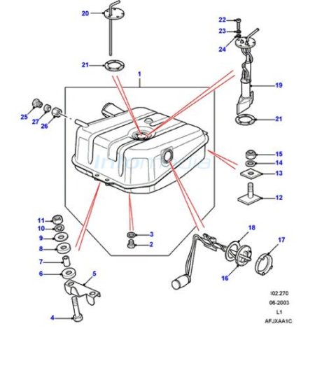 Ρεζερβουάρ land rover 110 και range rover classic -m91 p