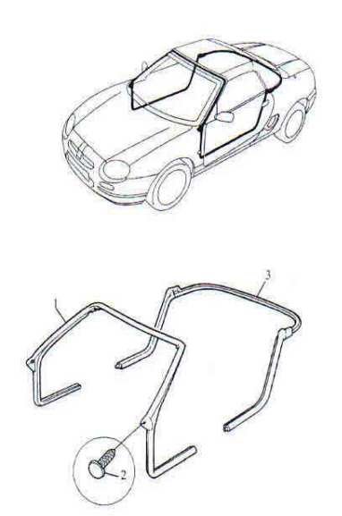 Λάστιχα πορτών MG F - MG TF