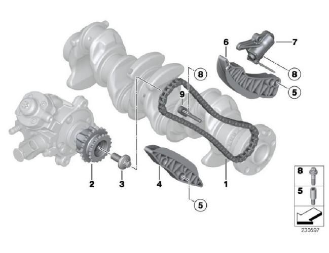 Σέτ Χρονισμού κάτω ΜΙΝΙ R60 1600cc Diesel Model 2010-