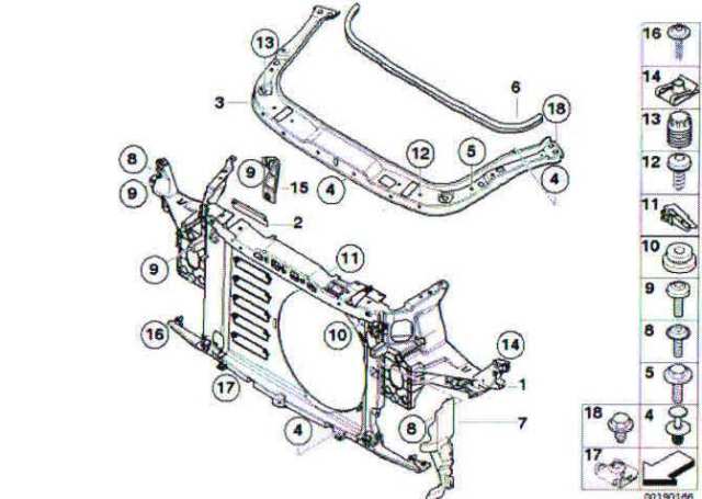 Μετώπη και τραβέρσα καπώ Mini R55-6 Model2006-